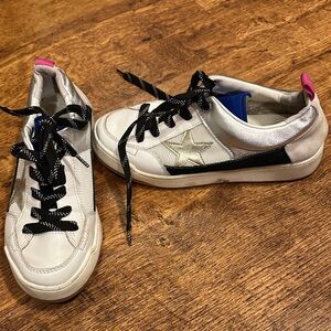 Steve Madden White and Black Athletic Shoes